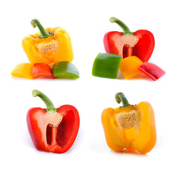 Sweet peppers on a white background