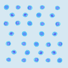 watercolor blue dots