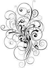 Floral ornamental design element