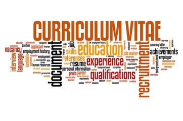 Curriculum vitae - word cloud