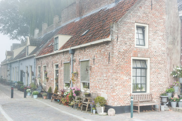 Fototapeta na wymiar Typical Dutch fortress town in the east of holland..