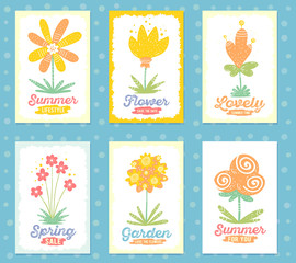 Fototapeta na wymiar Vector illustration collection of wonderful floral template with
