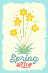 Vector illustration of wonderful floral template with beautiful