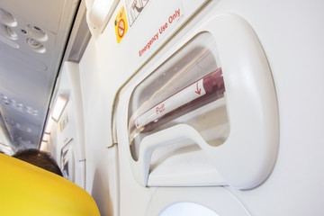 emergency door airplane thailand for accident case