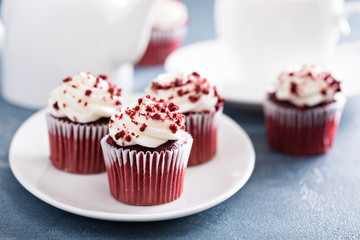 Red velvet cupcakes for Valentines Day