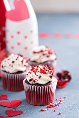 Red velvet cupcakes for Valentines Day