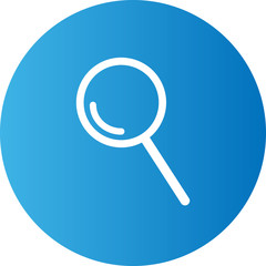 Search flat icon blue
