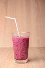 Blueberry smoothie with fresh berries