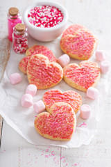 Valentines day heart shaped cookies