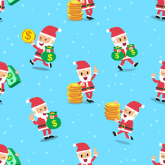 Seamless christmas santa claus pattern