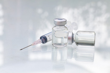 medical ampoules with syringe