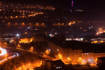 Fototapeta na wymiar landscape at night city