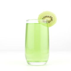 Kiwi juice isolated on white background