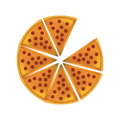 pepperoni pizza piece icon vector illustration graphic design