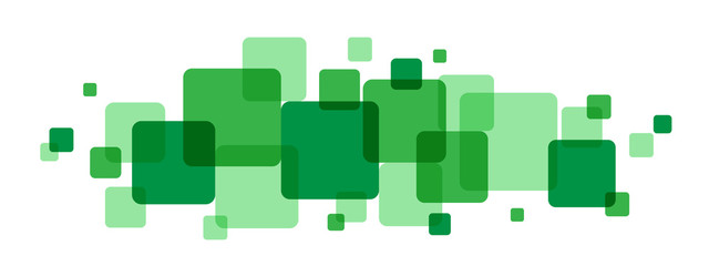OVERLAPPING GREEN SQUARES BANNER