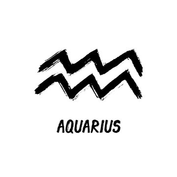 Grunge Zodiac Signs - Aquarius - The Water-Bearer