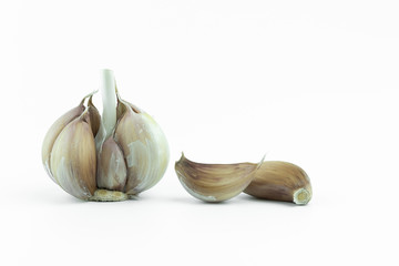 Garlic isolated on white background