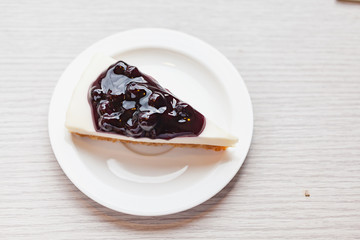 A blueberry cheese pie.