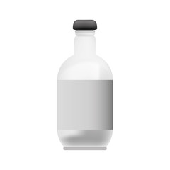 isolated glass bottle icon vector illustration graphic design