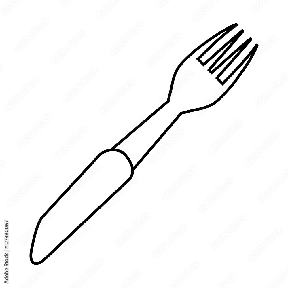 Canvas Prints isolated fork cutlery icon vector illustration graphic design