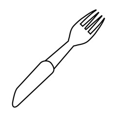 isolated fork cutlery icon vector illustration graphic design