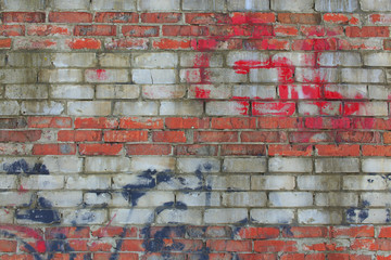 Old bricks and graffiti