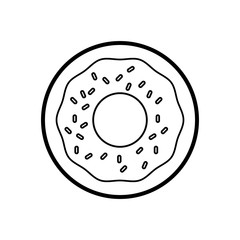 delicious donut dessert icon vector illustration graphic design
