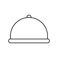 Fototapeta premium restaurant dome cloche icon vector illustration graphic design