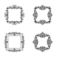 Business flourish signs and classic border of logo.