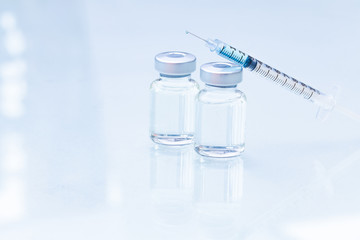 medical ampoules with syringe