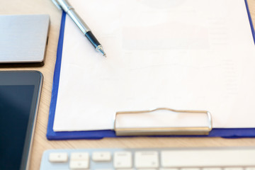 Office table top view