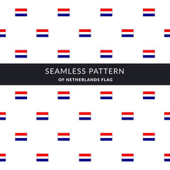 Netherland seamless pattern composed from national flags of the country. Halland rhythm flag pattern background, Vector abstract background design for card, poster, print, decor, textile.