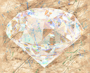 3d render diamond