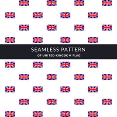 Seamless pattern composed from national flags of the United Kingdom country. Hexagon rhythm flag pattern background, Vector abstract background design for card, poster, print, decor, textile.