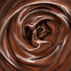background Liquid milk chocolate melted