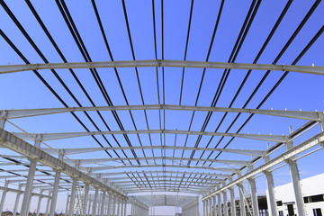 Steel structure workshop is under construction