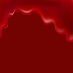 blood flowing, in motion, blood trickling down, isolated vector