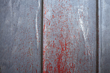 metal with red paint