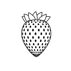 Delicious strawberry fruit icon vector illustration design