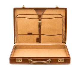 Old leather business suitcase - Vecchia borsa da lavoro in cuoio