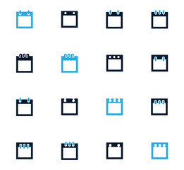Calendar icons set