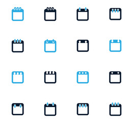 Calendar icons set