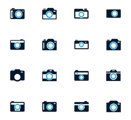 photo camera icon set