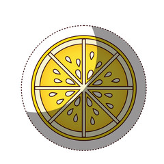 Delicious orange fruit icon vector illustration design