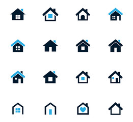 Houses icons set
