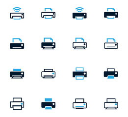 Print icons set