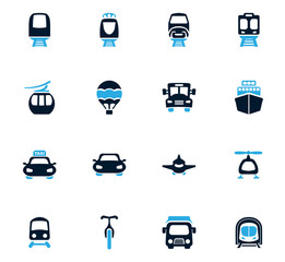 Public transport icons set