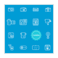 Set of Camera Photo Vector Illustration Elements can be used as