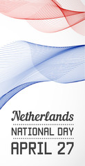 National Day Vertical Banner of the Country in Blending Lines St