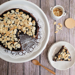Fresh baked homemade chocolate peanut cakes